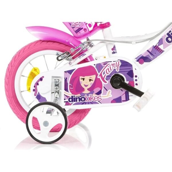 Bicicleta Copii Dino Bikes 12' Fairy Alb - Imagine 5