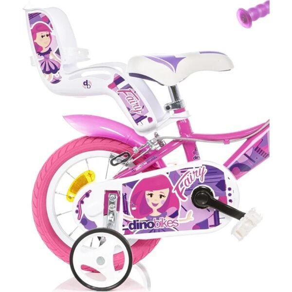 Bicicleta Copii Dino Bikes 12' Fairy Roz - Imagine 3