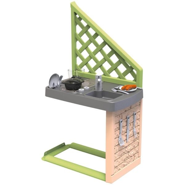 Bucatarie Smoby Life Pentru Casuta Cu 17 Accesorii