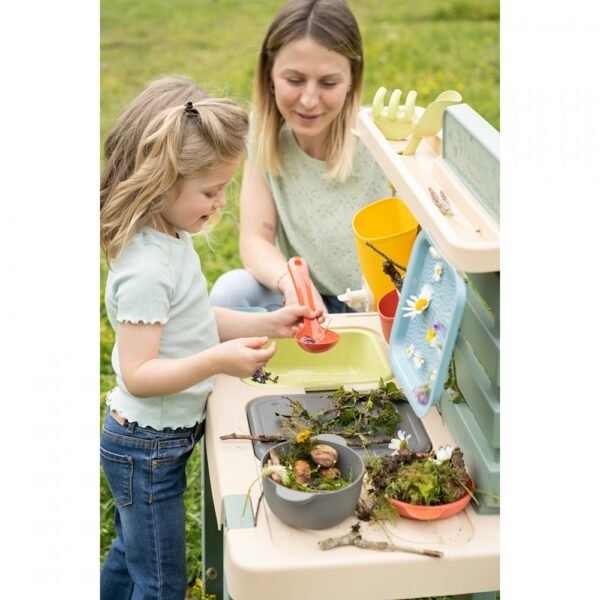 Bucatarie Smoby Mud Kitchen Cu 15 Accesorii - Imagine 9