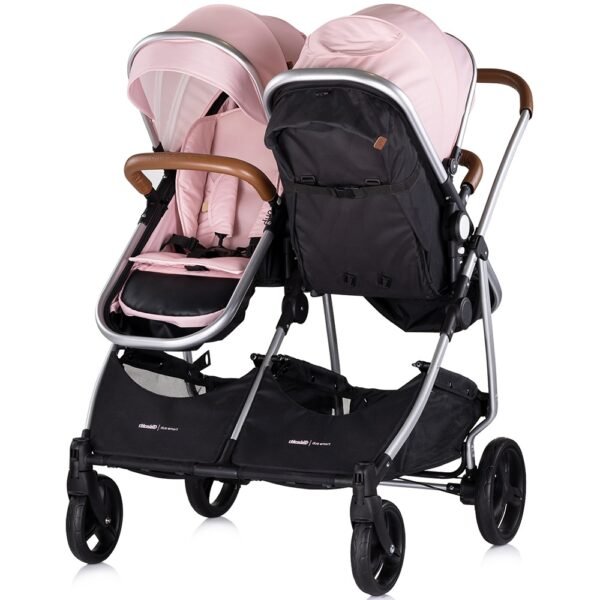 Carucior Gemeni Chipolino Duo Smart 2 In 1 Pink Marshmallow - Imagine 4