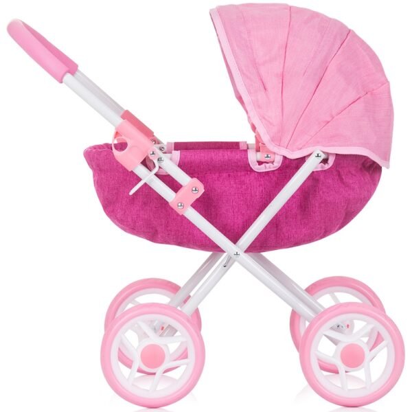 Carucior Pentru Papusi Chipolino Daisy Pink Linen - Imagine 2