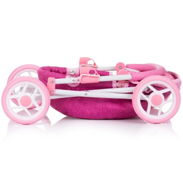 Carucior Pentru Papusi Chipolino Daisy Pink Linen - Imagine 3