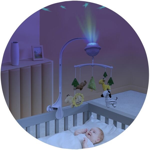 Carusel Muzical Pentru Patut Cu Proiector Chipolino Jungle - Imagine 2