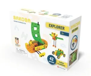 Best Buy Babys - Jucarii inteligente pentru copii 72 Joc de construit cu blocuri Explorer, Bakoba