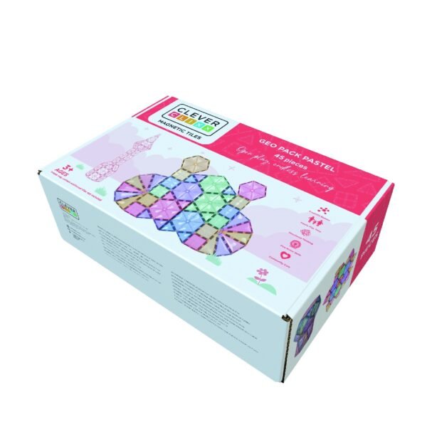 Joc Magnetic De Construit Pastel 45 Piese, Cleverclixx - Imagine 2