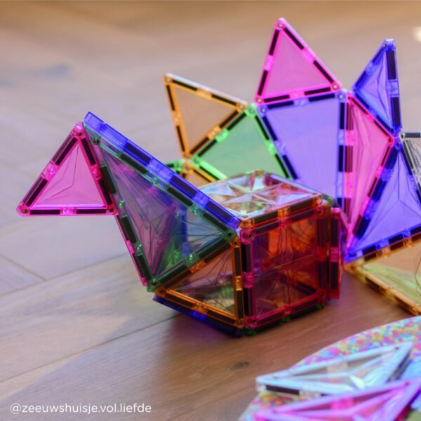 Joc Magnetic De Construit Pastel 45 Piese, Cleverclixx - Imagine 4