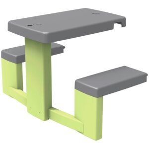 Masa de picnic cu doua banci Smoby Life pentru casuta verde