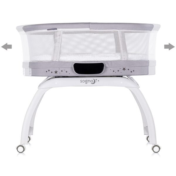 Patut Cu Leganare Si Cantar Integrat Chipolino Sogno 2 In 1 Grey - Imagine 3