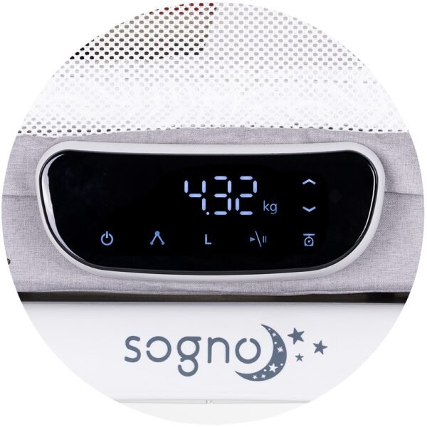 Patut Cu Leganare Si Cantar Integrat Chipolino Sogno 2 In 1 Grey - Imagine 9