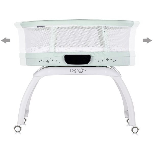 Patut Cu Leganare Si Cantar Integrat Chipolino Sogno 2 In 1 Pastel Green - Imagine 3