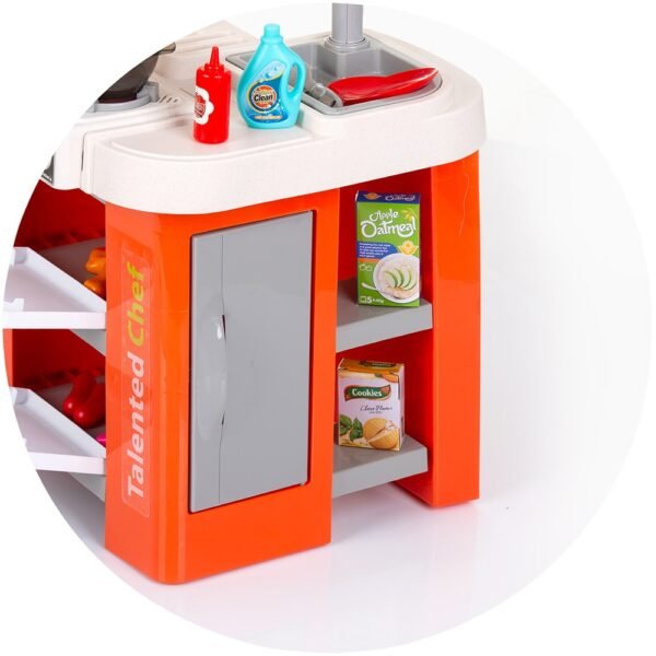 Set Jucarie Chipolino Kitchen 84 Cm Cu Sistem De Curgere Apa, Lumini, Sunete Si 79 Accesorii - Imagine 10