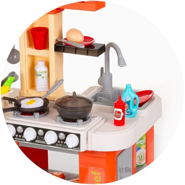 Set Jucarie Chipolino Kitchen 84 Cm Cu Sistem De Curgere Apa, Lumini, Sunete Si 79 Accesorii - Imagine 7