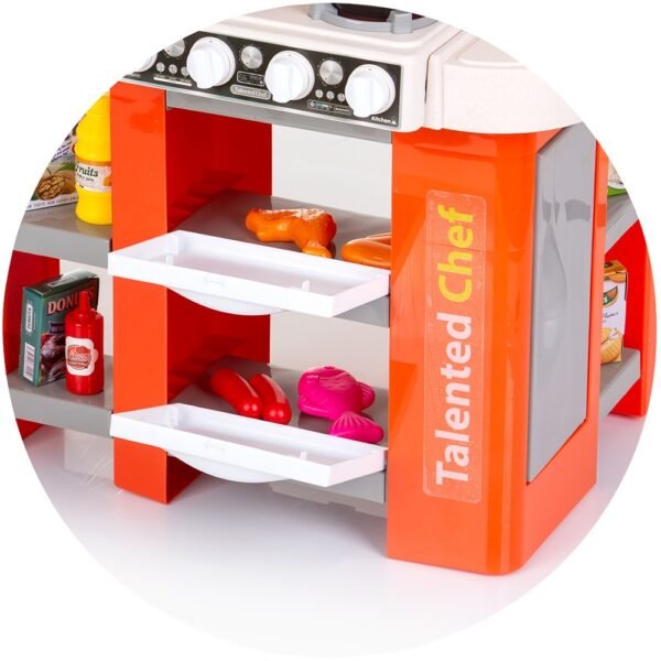 Set Jucarie Chipolino Kitchen 84 Cm Cu Sistem De Curgere Apa, Lumini, Sunete Si 79 Accesorii - Imagine 9