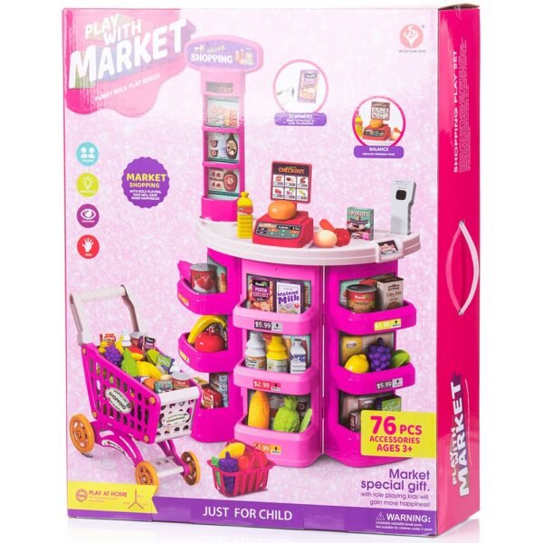 Set Jucarie Chipolino Supermarket 78 Cm Cu Lumini, Sunete Si 76 Accesorii - Imagine 12