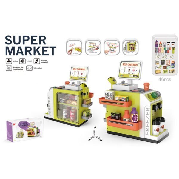 Set Jucarie Chipolino Supermarket Cu Lumini, Sunete Si 46 Accesorii - Imagine 6