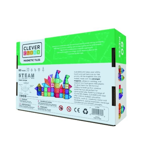 Set Magnetic De Construit Inventiv 60 Piese, Cleverclixx - Imagine 3