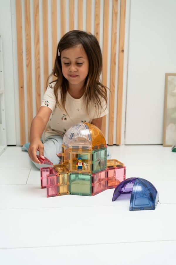 Set Magnetic De Constuit Dome Pastel 34 Piese, Cleverclixx - Imagine 4