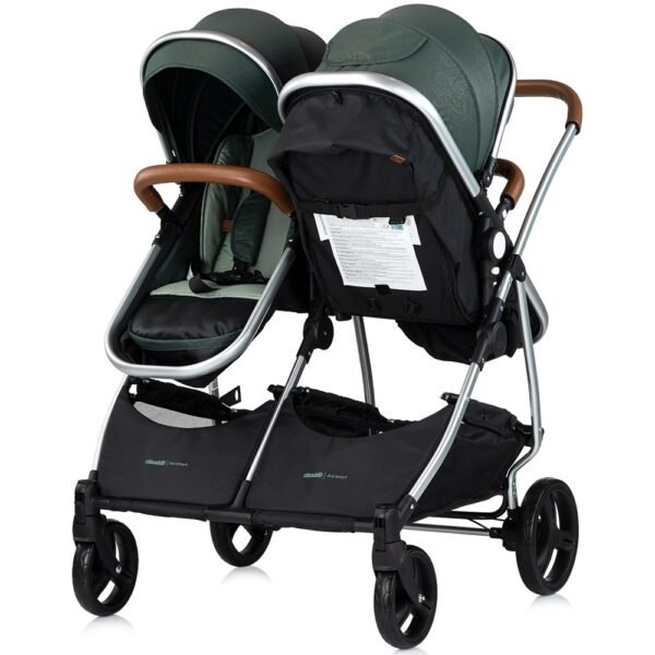 Carucior Gemeni Chipolino Duo Smart 2 In 1 Basil - Imagine 4