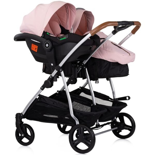Carucior Gemeni Chipolino Duo Smart 3 In 1 Pink Marshmallow - Imagine 10