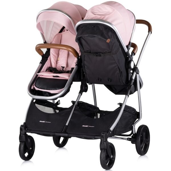 Carucior Gemeni Chipolino Duo Smart 3 In 1 Pink Marshmallow - Imagine 5