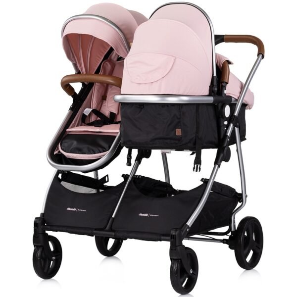 Carucior Gemeni Chipolino Duo Smart 3 In 1 Pink Marshmallow - Imagine 6