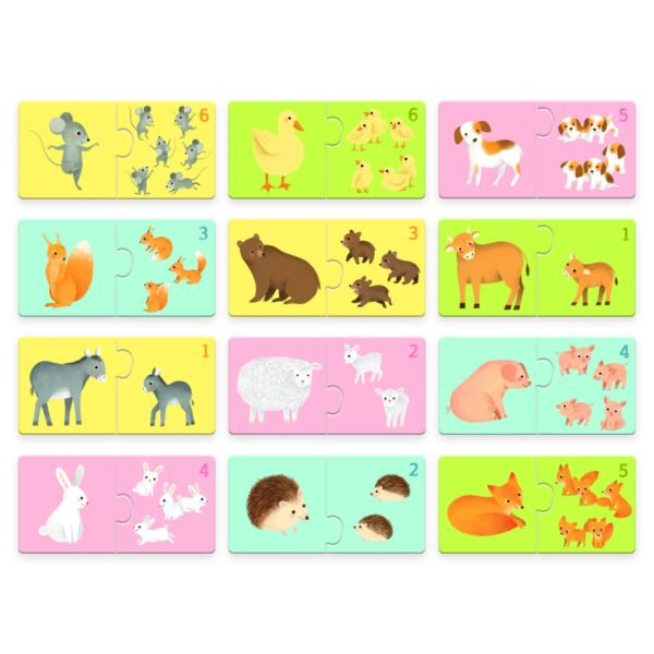 Puzzle Duo Asociere Mama-Pui, Djeco - Imagine 2