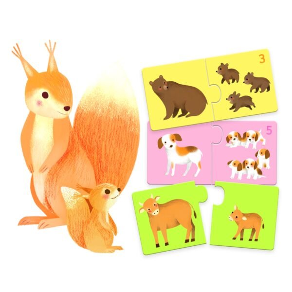 Puzzle Duo Asociere Mama-Pui, Djeco - Imagine 3