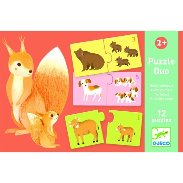 Puzzle Duo Asociere Mama-Pui, Djeco - Imagine 4