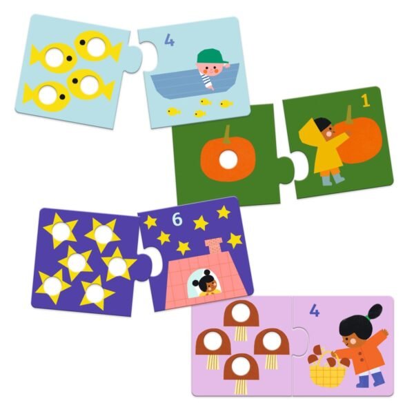 Puzzle Duo Tactil Primele Numere, Djeco - Imagine 2