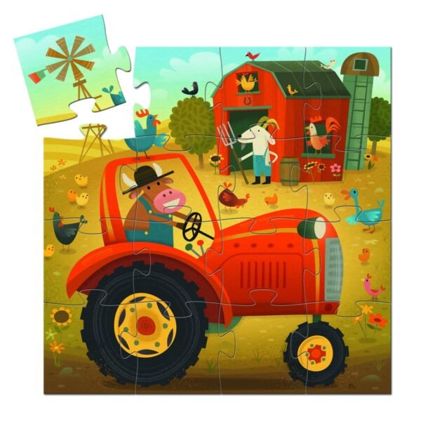 Puzzle Tractor, Djeco - Imagine 3