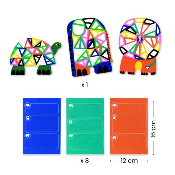 Set Creativ Mozaic Animale, Djeco - Imagine 4
