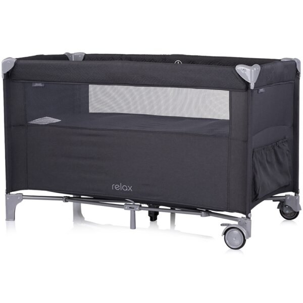 Patut Pliabil Chipolino Relax Anthracite Linen Cu Laterala Culisanta - Imagine 3