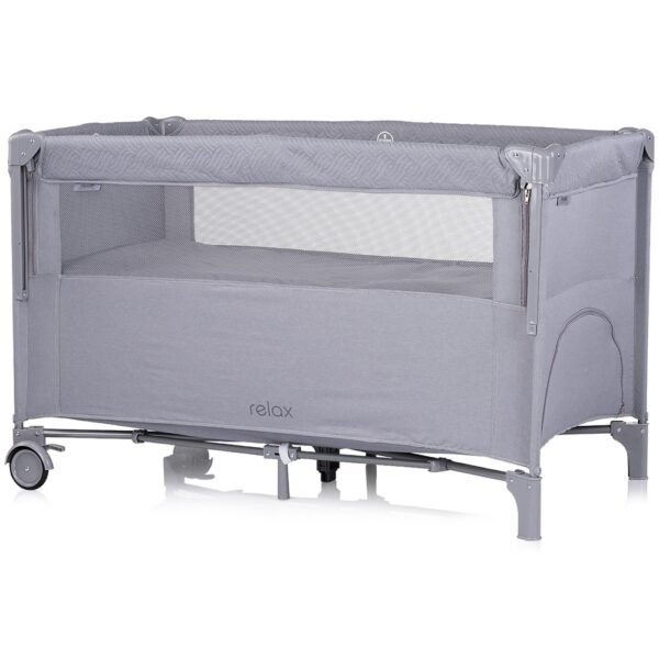 Patut Pliabil Chipolino Relax Cloud Linen Cu Laterala Culisanta - Imagine 2