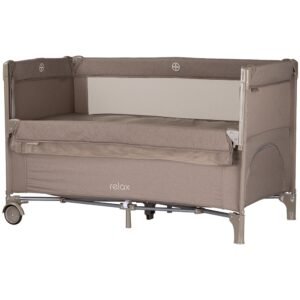 Patut Pliabil Chipolino Relax Tiramisu Linen Cu Laterala Culisanta