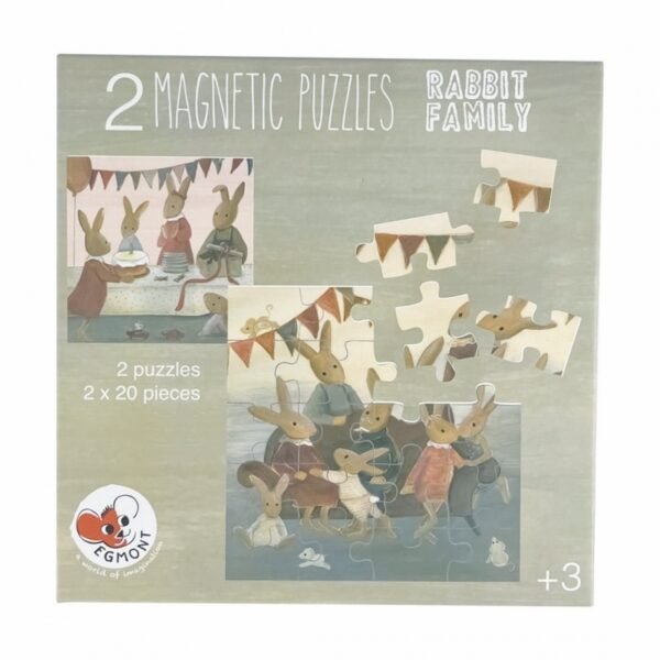 Set 2 Puzzle-Uri Magnetice Familia Iepurasilor, Egmont Toys