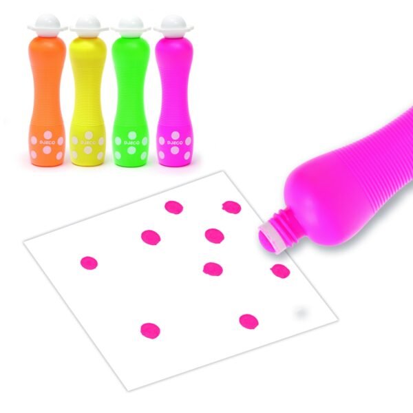 Set 4 Markere Culori Neon Pentru Bebe, Djeco - Imagine 3