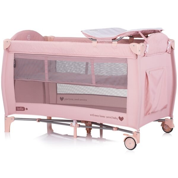 Patut Pliabil Chipolino Bella Pink Marshmallow - Imagine 2