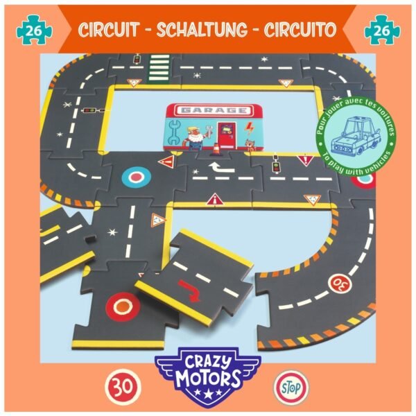 Puzzle Circuit Gigant De Curse, Djeco - Imagine 2
