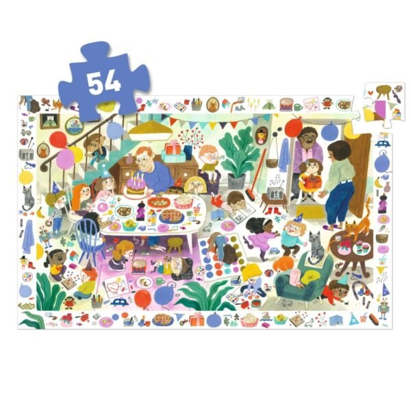 Puzzle Observație Petrecerea , Djeco - Imagine 2