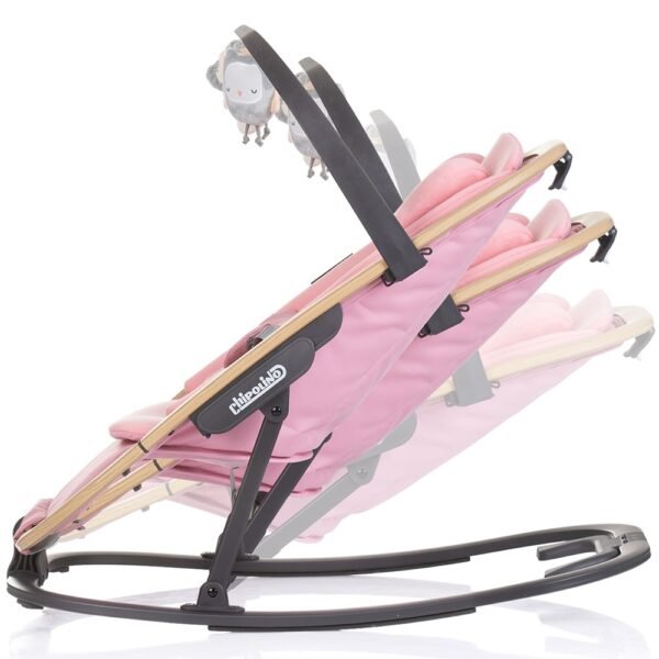 Scaunel Balansoar Chipolino Senso Pink Marshmallow Wood - Imagine 3