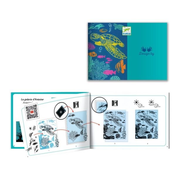 Atelier Creativ Cianotipie Scene Subacvatice, Djeco - Imagine 4