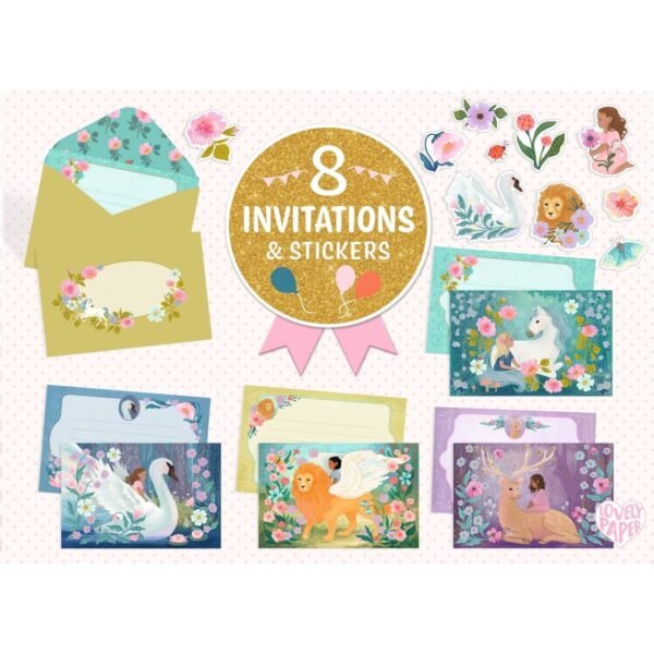Set De Invitatii Animale Fantastice, Djeco - Imagine 3