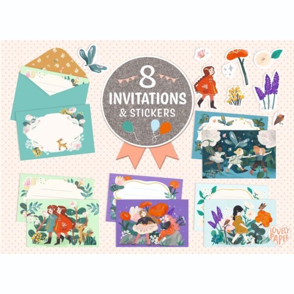Set De Invitatii Prietenii Din Gradina, Djeco - Imagine 2