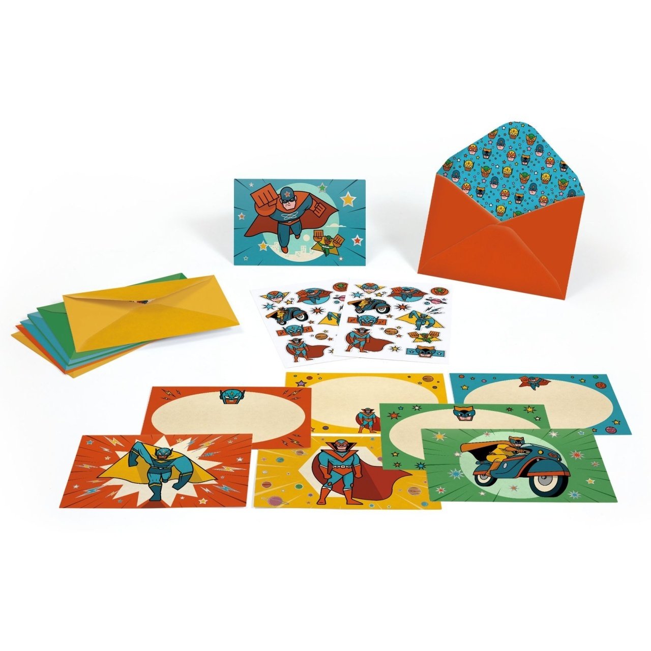 Set De Invitatii Supereroi, Djeco 4 Set De Invitatii Supereroi, Djeco - Imagine 3