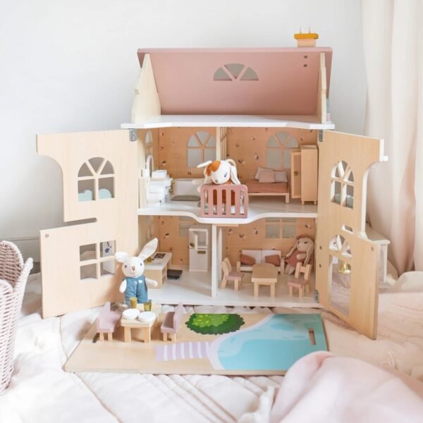 Casa De Papusi Din Lemn Cu Accesorii, Speedy Monkey - Imagine 3