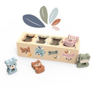 Cutie sortatoare cu forme animale din lemn, Speedy Monkey