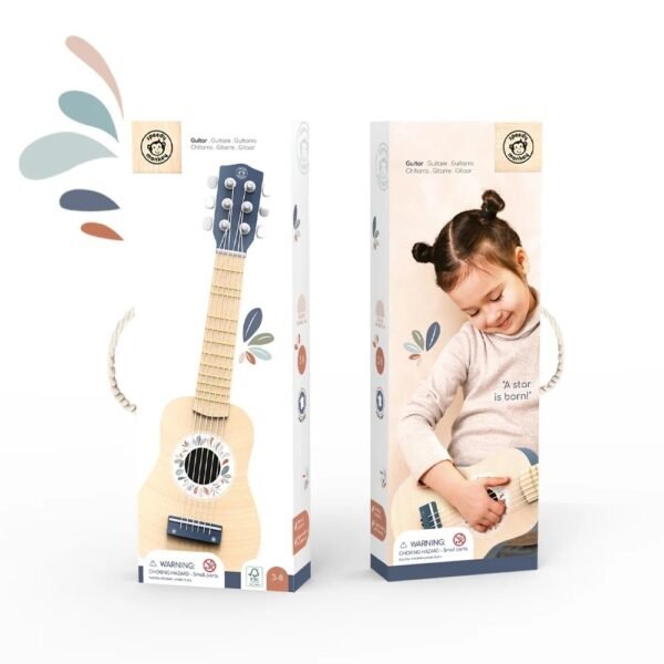 Instrument Muzical Chitara Din Lemn Pentru Copii, Speedy Monkey - Imagine 3