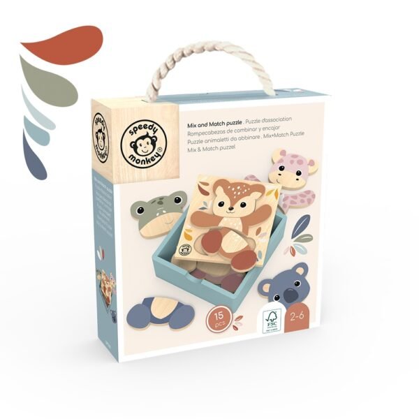 Puzzle Din Lemn Mix &Amp; Match, Speedy Monkey - Imagine 2