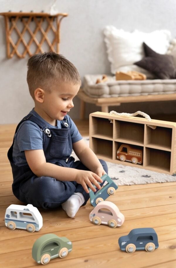 Set De 6 Masinute Din Lemn, Speedy Monkey - Imagine 2
